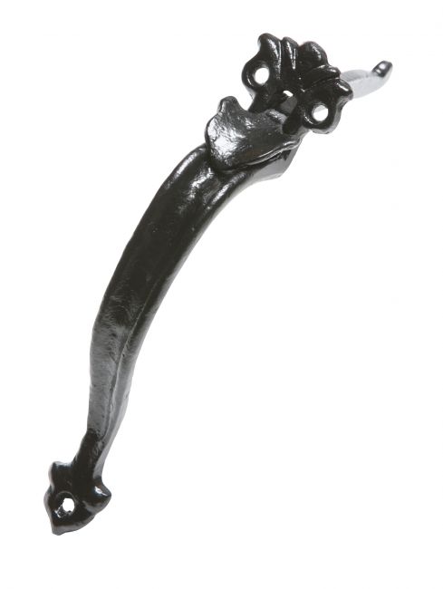 Antique Black Malleable Iron Gothic Style Suffolk Thumb Latch Set