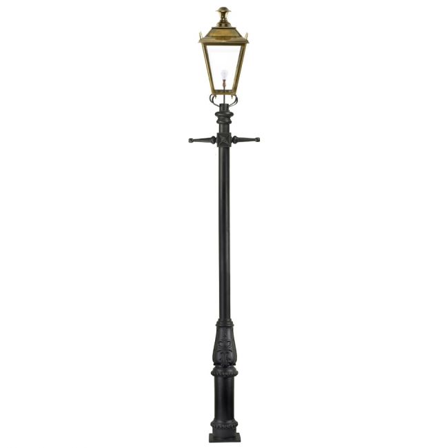 Antique Brass Dorchester Extra Large Lantern & Lamp Post Set Antique Brass Dorchester Extra Large Lantern & Lamp Post Set