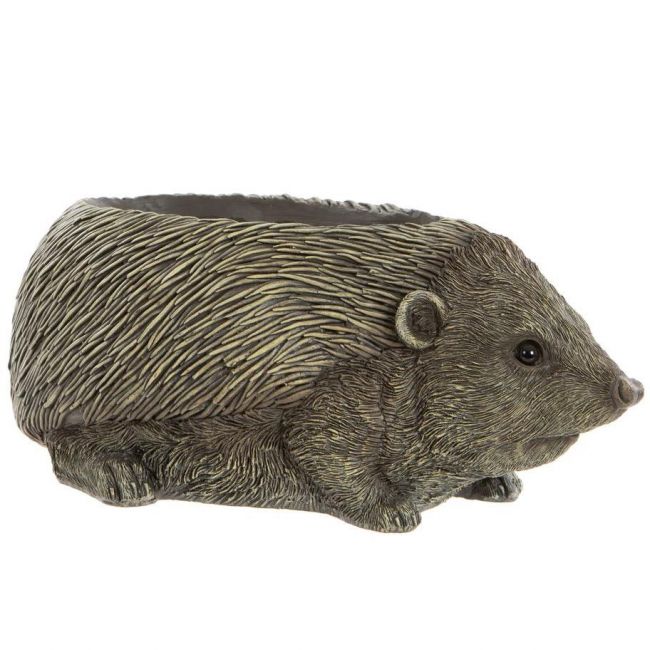 Antique Brass Effect Hedgehog Garden Planter