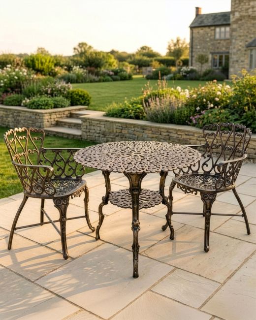 Antique Bronze "Ascott" Dining Set digital illustration