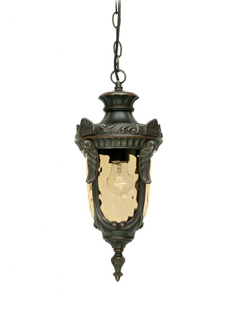 "Pennsylvania" Antique Bronze Detailed Hanging Chain Lantern "Pennsylvania" Antique Bronze Detailed Hanging Chain Lantern