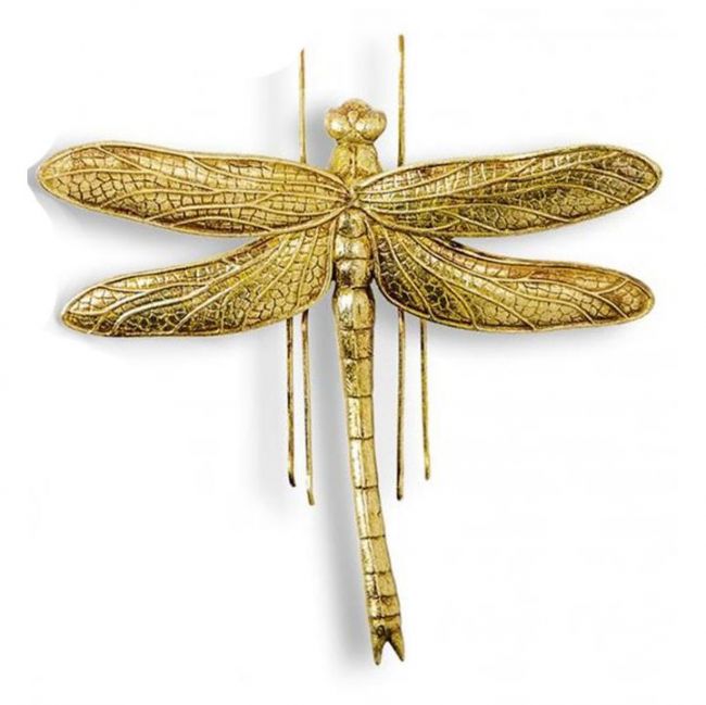 Dragonfly Wall Art in an Antique Gold Effect Dragonfly Wall Art in an Antique Gold Effect