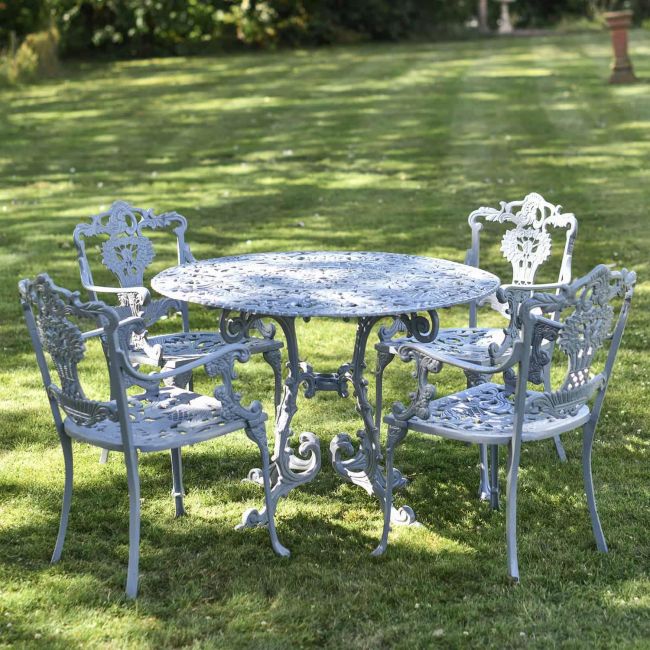 Antique Grey "Versailles" Four Seater Dining Set Antique Grey "Versailles" Four Seater Dining Set