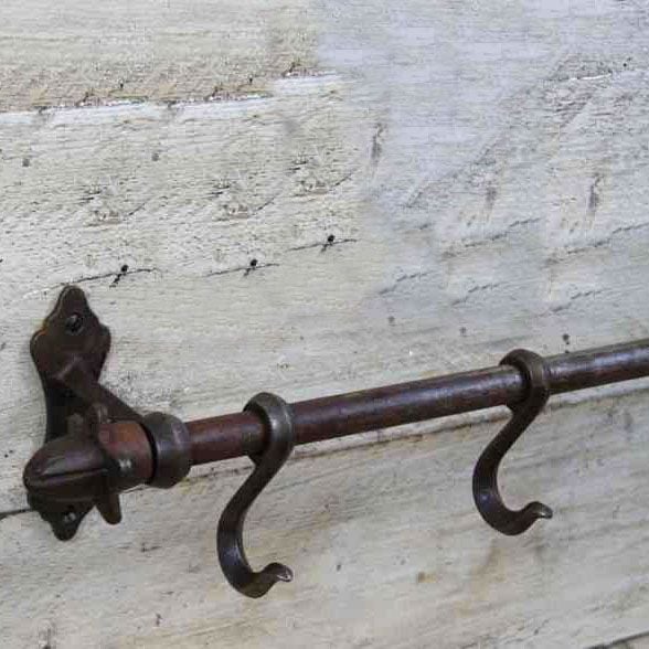 Antique Iron 4 Hook Coat Rack Antique Iron 4 Hook Coat Rack
