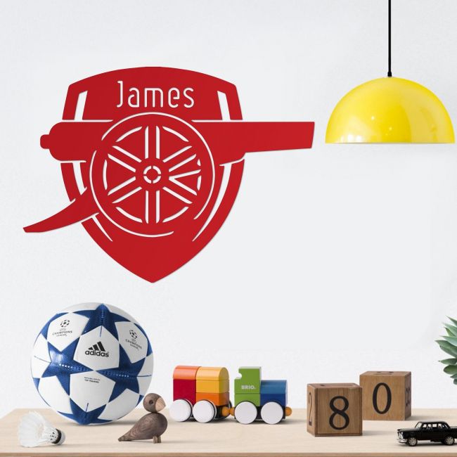 Personalised " Arsenal Cannon" Wall Art in Red  Personalised " Arsenal Cannon" Wall Art in Red