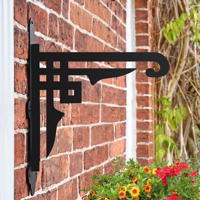 Art Deco Heavy Duty Iron Hanging Basket Bracket Art Deco Heavy Duty Iron Hanging Basket Bracket