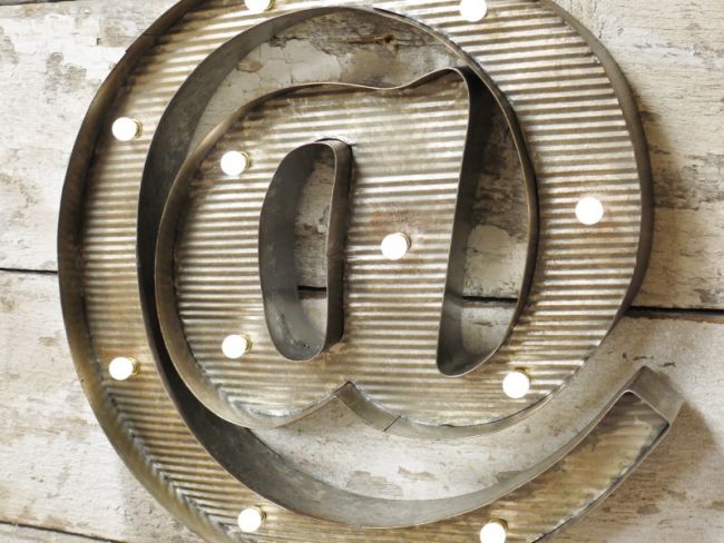 Illuminated "At" Sign