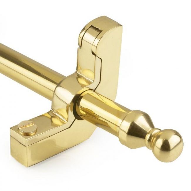 Ball Finial Stair Rods in Polished Brass