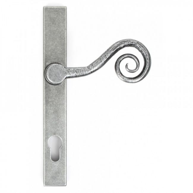 "Barbary" Slim Monkey tail Espagnolette Lock Set Finished In An Antique Pewter "Barbary" Slim Monkey tail Espagnolette Lock Set Finished In An Antique Pewter