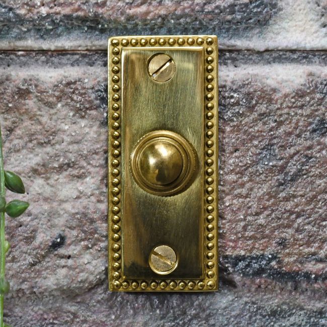 Polished Brass Georgian Bell Push Polished Brass Georgian Bell Push
