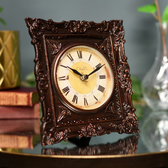 Beautiful antique Clock on table Beautiful antique Clock on table