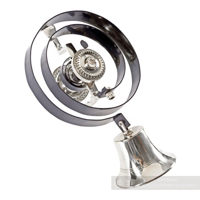 Bright chrome Butler door bell kit