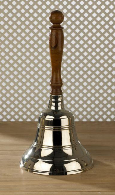 Bright Chrome Hand Bell 165mm dia (6.5") Bright Chrome Hand Bell 165mm dia (6.5")