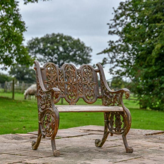 "Serpent" Rustic Cast Iron Gothic Bench "Serpent" Rustic Cast Iron Gothic Bench