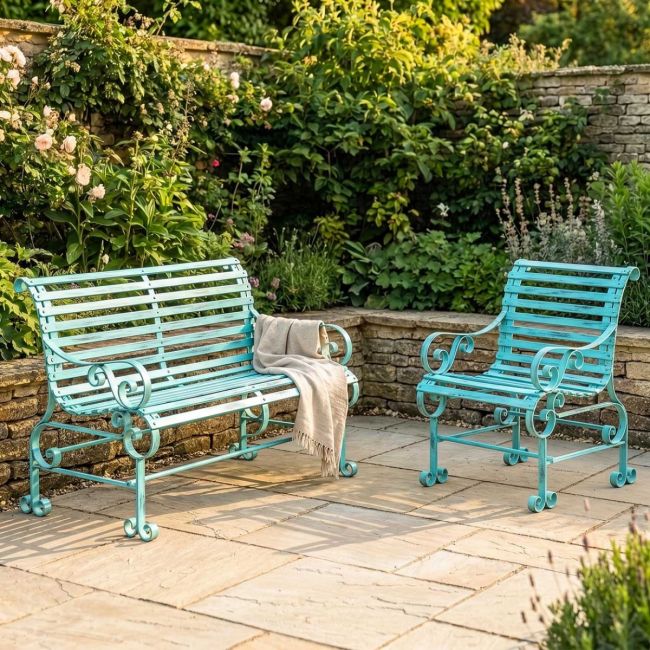 Robust "Chatham" One & Two Seater Park Bench Combo - Green