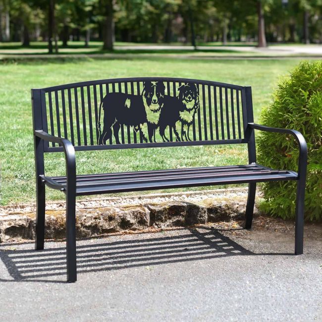 Family Name Iron Bench in the Garden Family Name Iron Bench in the Garden