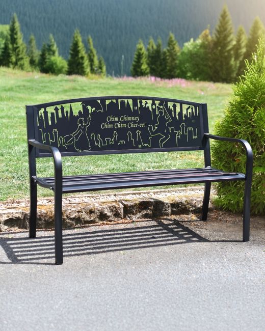 Family Name Iron Bench in the Garden