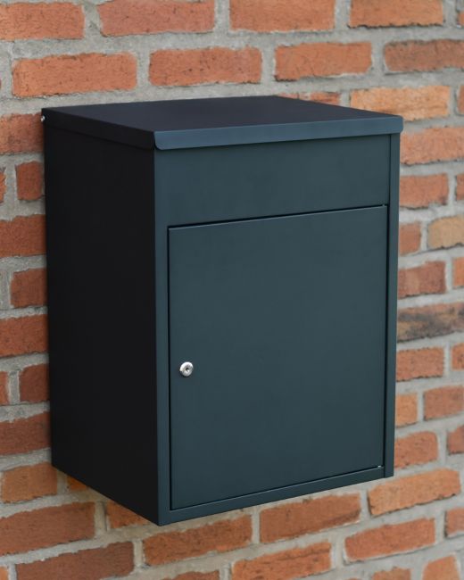 Bexley wall-mounted parcel box in Black main