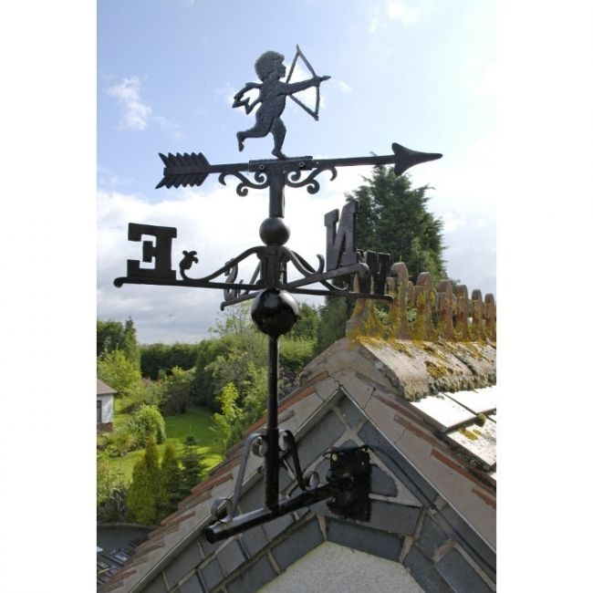 Cast Iron "Cherub"Weathervane in Situ Cast Iron "Cherub"Weathervane in Situ