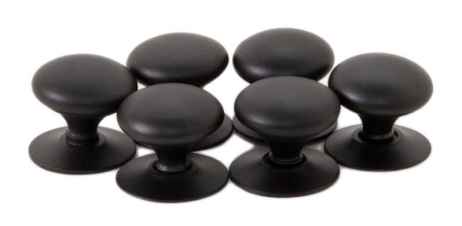 “Chanterelle” Black 25mm Cabinet Knobs “Chanterelle” Black 25mm Cabinet Knobs