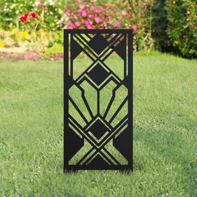 Black Abstract Garden Screen Black Abstract Garden Screen