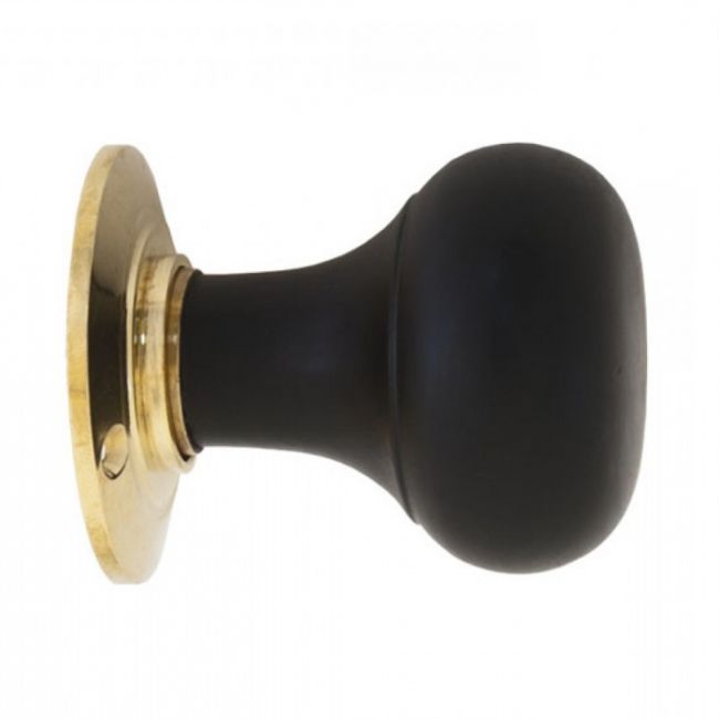 Black & Polished Brass Wooden Door Knobs Black & Polished Brass Wooden Door Knobs