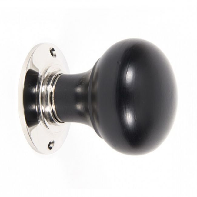 Black & Polished Nickel Wooden Door Knobs Black & Polished Nickel Wooden Door Knobs