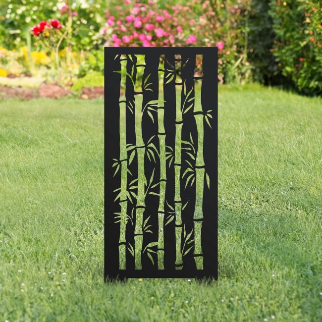 Black Bamboo Garden Screen Black Bamboo Garden Screen