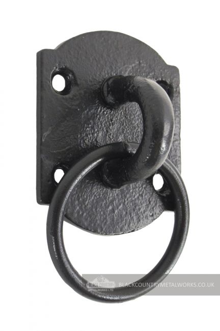 Black Cast Iron Manger Cabinet Ring Pull Black Cast Iron Manger Cabinet Ring Pull