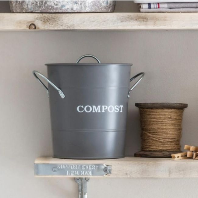Grey 3.5L Compost Bucket