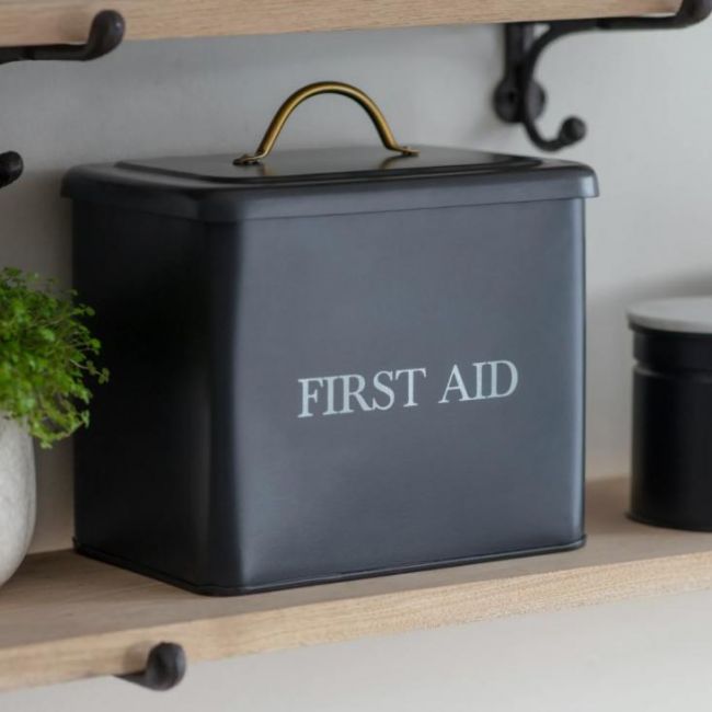Black Steel First Aid Box