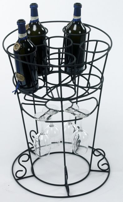 "Lynelle" Floor Standing Wine & Glass Rack  "Lynelle" Floor Standing Wine & Glass Rack