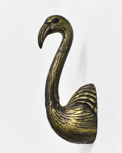 Black & Gold Flamingo Wall Bust - 41cm Black & Gold Flamingo Wall Bust - 41cm