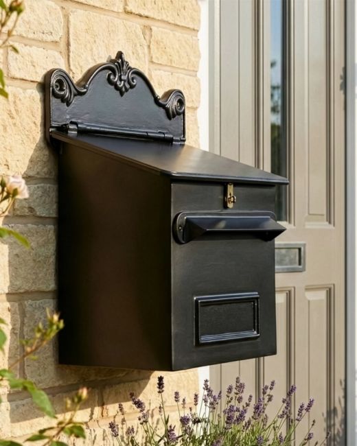 Black Goldhay Secure Post and Parcel Box digital illustration