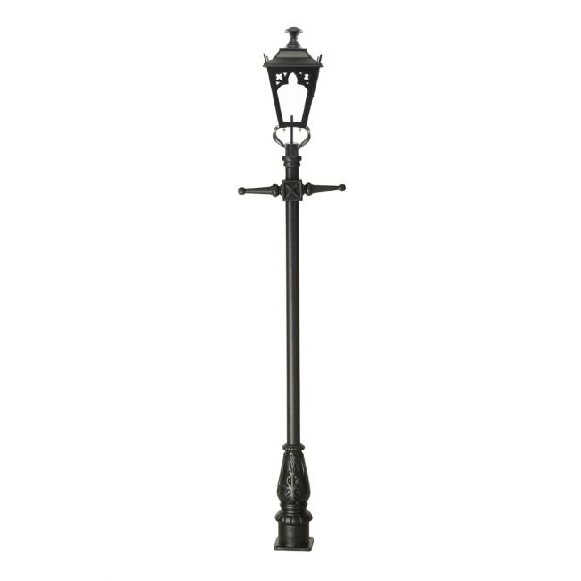 Black Gothic Lamp Post & Lantern Set 2.7m Black Gothic Lamp Post & Lantern Set 2.7m