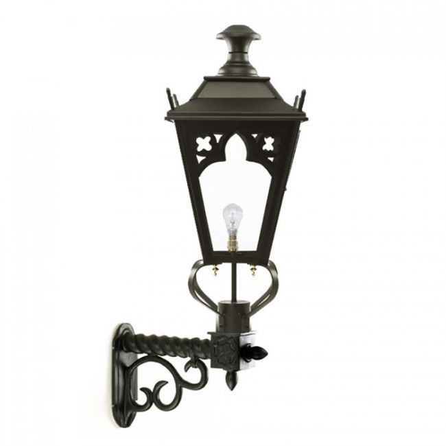 Black Gothic Wall Light on an Ornate Wall Bracket Black Gothic Wall Light on an Ornate Wall Bracket