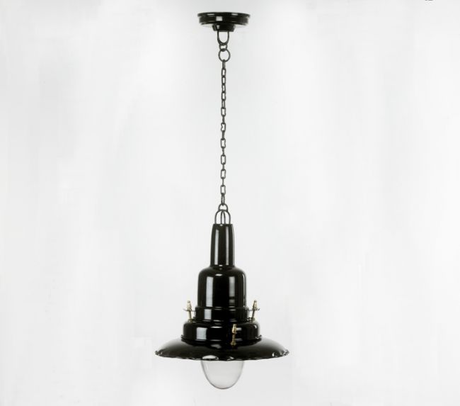 Black "Coach House" Style Hanging Light