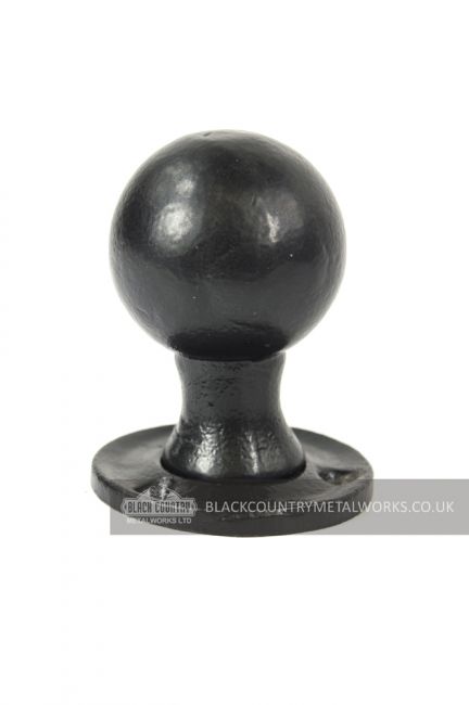 Traditional Black Iron Round Door Knob Set Traditional Black Iron Round Door Knob Set