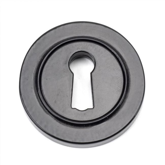 Black Iron Round Escutcheon Keyhole Black Iron Round Escutcheon Keyhole