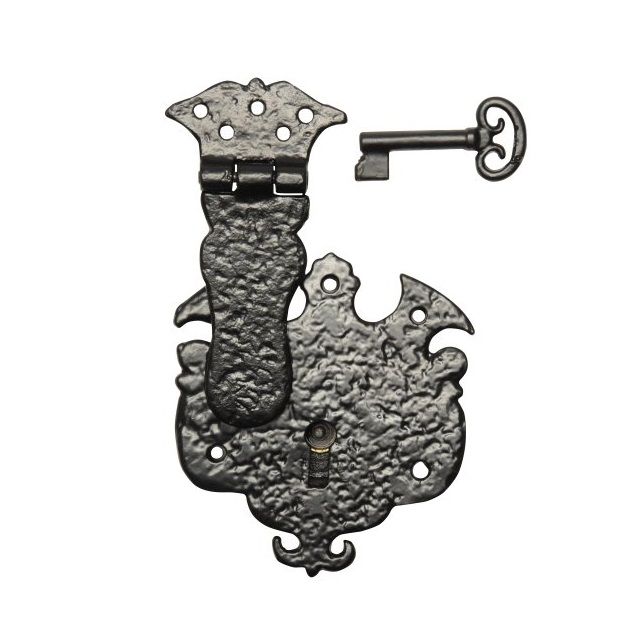 "Willenton Hall" Black Iron Trunk Lock "Willenton Hall" Black Iron Trunk Lock