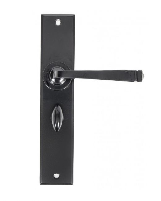 "Ravenscroft" Black Large Simplistic Lever Handle With Bathroom Lock "Ravenscroft" Black Large Simplistic Lever Handle With Bathroom Lock