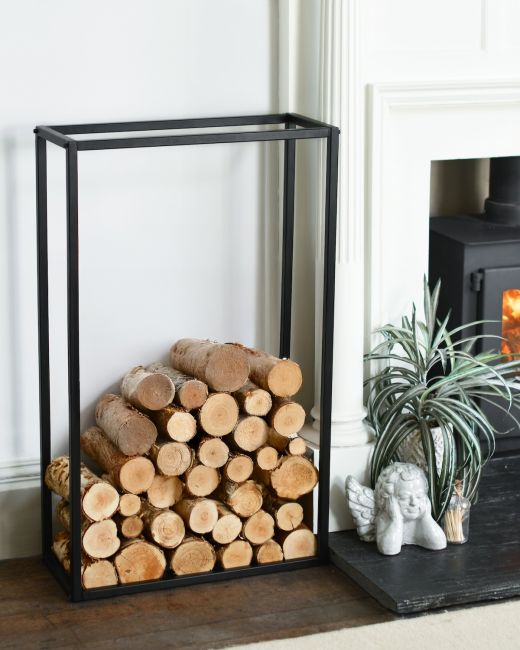 Black Open Sides "Recipe" Log Holder - 60cm x 100cm Black Open Sides "Recipe" Log Holder - 60cm x 100cm