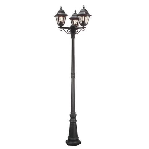 "Sheringham" Black Ornate Triple Headed Lamp Post 2.3m "Sheringham" Black Ornate Triple Headed Lamp Post 2.3m