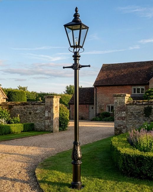  Rochester High Mast Column & Lantern in Black