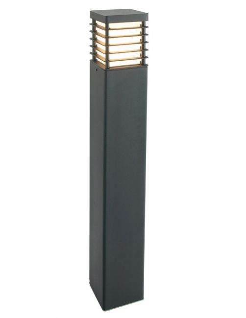 "Skyline" Black Squared Modern Bollard Light 85cm