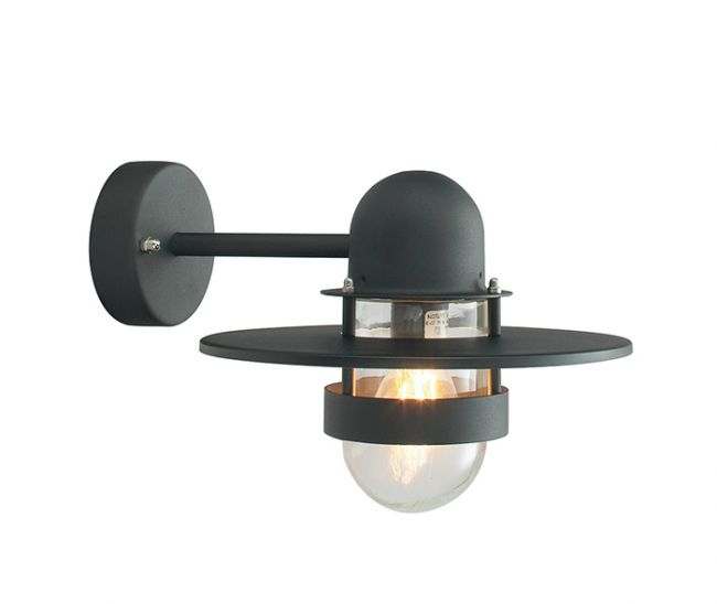 Black Straight Bracket Overhanging Wall Light Black Straight Bracket Overhanging Wall Light