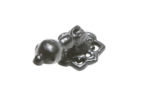 Black Traditional Ornate Teardrop Cabinet Pull Handle