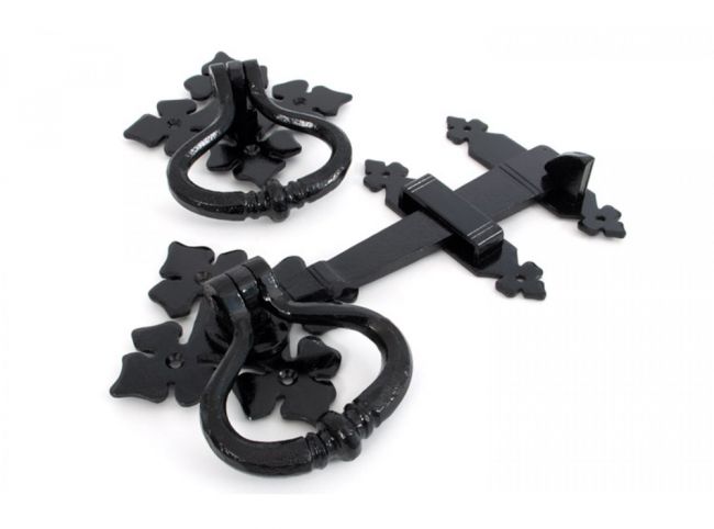 Black Victorian Handle Latch Set Black Victorian Handle Latch Set