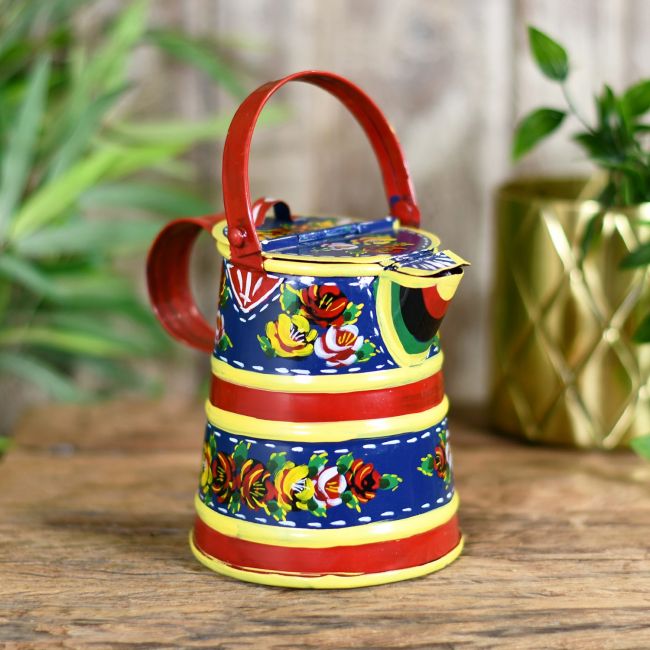 Traditional Watering Can Finished in Blue Traditional Watering Can Finished in Blue