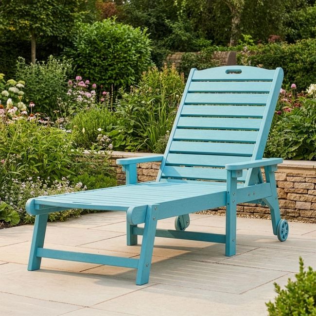 The "Charlie" Blue Sun Lounger Digital Illustration The "Charlie" Blue Sun Lounger Digital Illustration